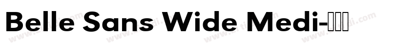 Belle Sans Wide Medi字体转换